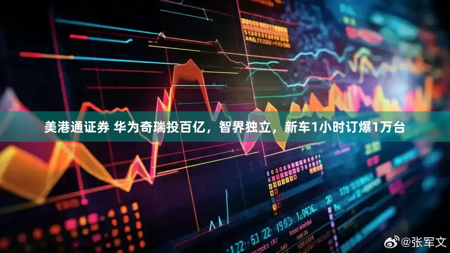美港通证券 华为奇瑞投百亿，智界独立，新车1小时订爆1万台